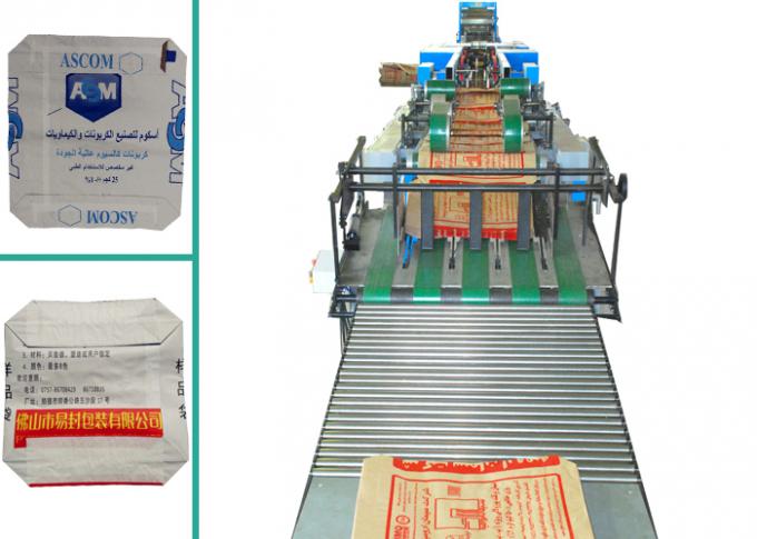 Automatic Kraft Cement Paper Bag Making Machine , Animal Feed Bags Production Line